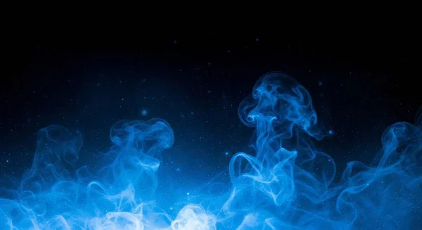 Mavi ve beyaz parçacıklarla soyut arkaplan