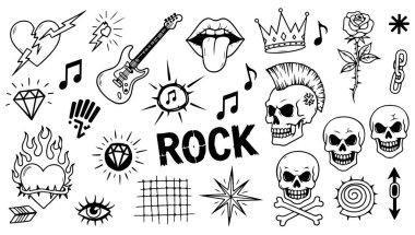 Rock müzik festivali seti.