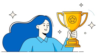 Kupalı kadın, ödül karakteri.