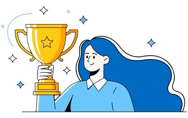 Kupalı iş kadını.