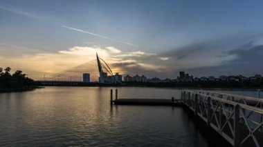 Putrajaya Wawasan Köprüsü Gün batımı zaman aşımı
