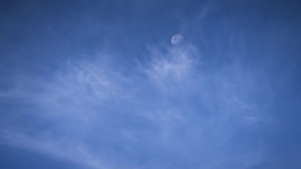 Luna Llena Lapso Tiempo Con Cielo Azul Fondo Del Suelo — Vídeos de Stock