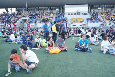 Selangor, Malezya - 20 Temmuz 2019: Panasonic Ulusal Spor Kompleksi Shah Alam 'da 43. Görüntü belli bir tahıl ya da gürültü ve yumuşak odak içerir.