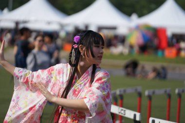 Selangor, Malezya - 20 Temmuz 2019: Panasonic Ulusal Spor Kompleksi Shah Alam 'da 43. Görüntü belli bir tahıl ya da gürültü ve yumuşak odak içerir.