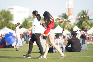 Selangor, Malezya - 20 Temmuz 2019: Panasonic Ulusal Spor Kompleksi Shah Alam 'da 43. Görüntü belli bir tahıl ya da gürültü ve yumuşak odak içerir.