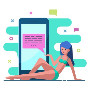 Vektör çizim tanıdık telefon