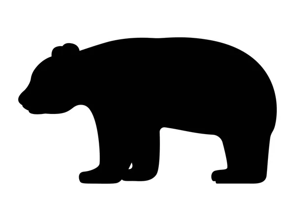 Vektorillustration der schwarzen Silhouette des Panda — Stockvektor
