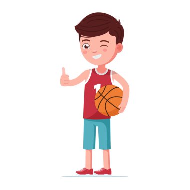 Erkek basketbolcu topla duruyor