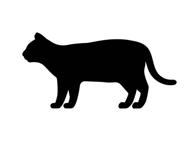 Vektor schwarze Silhouette einer Katze — Stockvektor