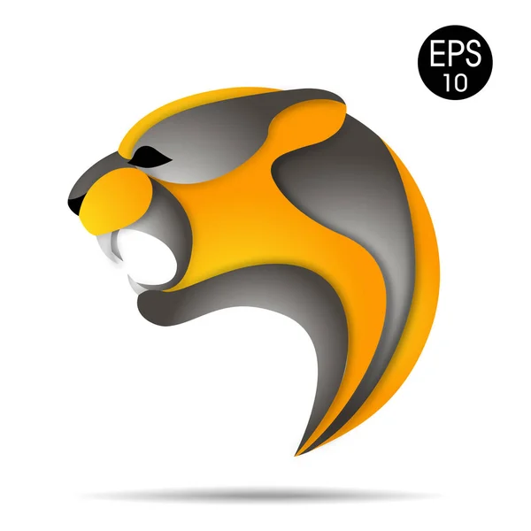 Tiger logo. Vektör çizim