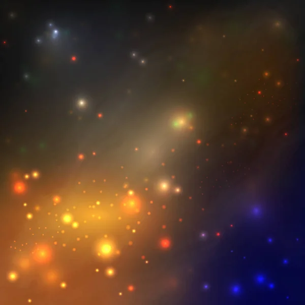 Deep Space Banner Website Header Van Deep Space Nachtelijke Hemel — Stockvector