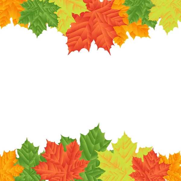 Bunte Ahornblätter Auf Weißem Hintergrund Vereinzelt Herbsthintergrund Nature Background Vektor — Stockvektor