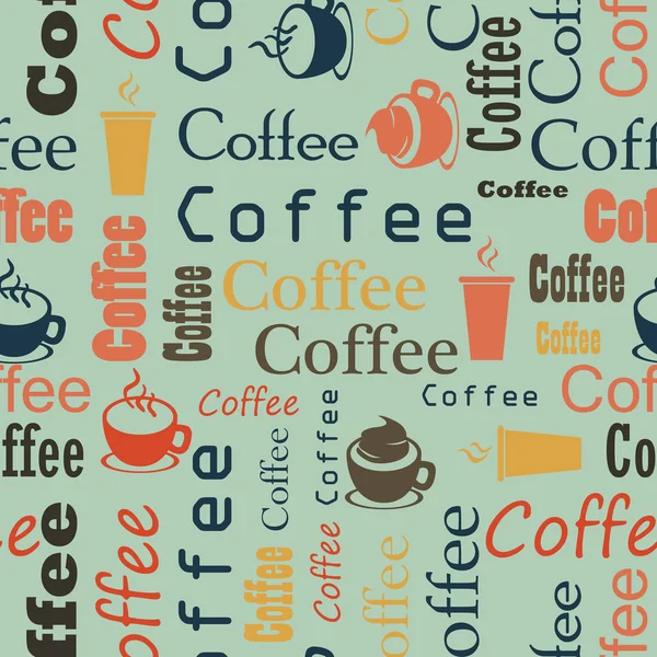 Vorlage Für Café Kaffeehaus Retro Stil Nahtlose Textur Kaffee Hintergrund — Stockvektor