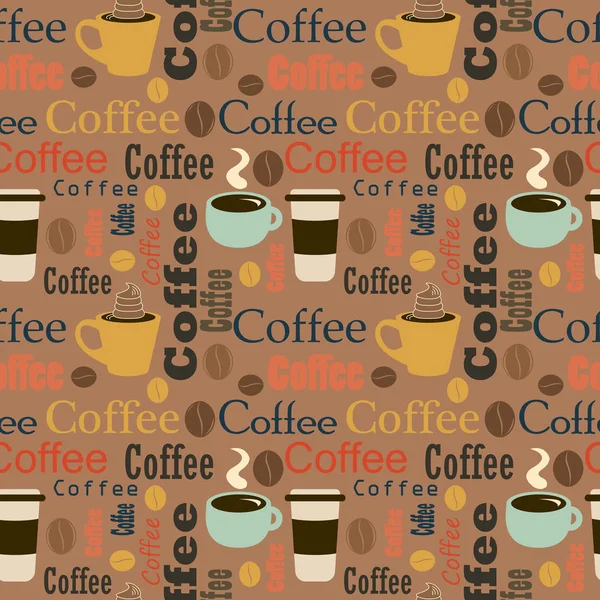 design elements for coffee house. Corporate identity for the cafe menu, business cards and coasters for drinks with inscriptions .Seamless texture. Coffee background.