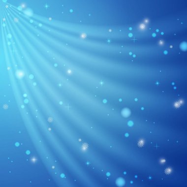 Sihirli mavi gökyüzü parlak yıldız ile. glitter sıçrama vektör arka plan. Gümüş dağınık toz. Gece yarısı Samanyolu. Noel Kış doku yıldız, ışınları ve parıldıyor. Vektör. Eps10