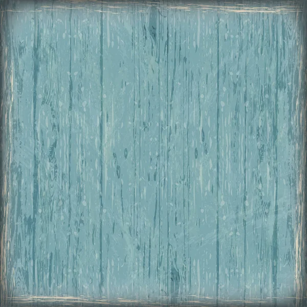 蓝色的纹理非常古老的板 划痕和裂缝 木向量背景 Eps10 — 图库矢量图片
