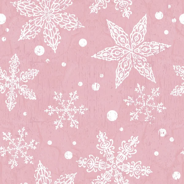 Alte Schäbige Hintergrund Mit Schneeflocken Nahtlose Weihnachtstextur Textur Für Tapete — Stockfoto