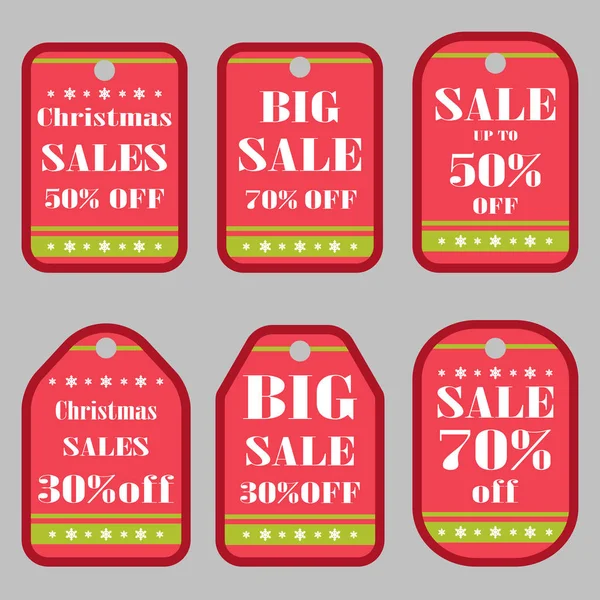 Christmas sale stickers set. Collection of christmas labels for