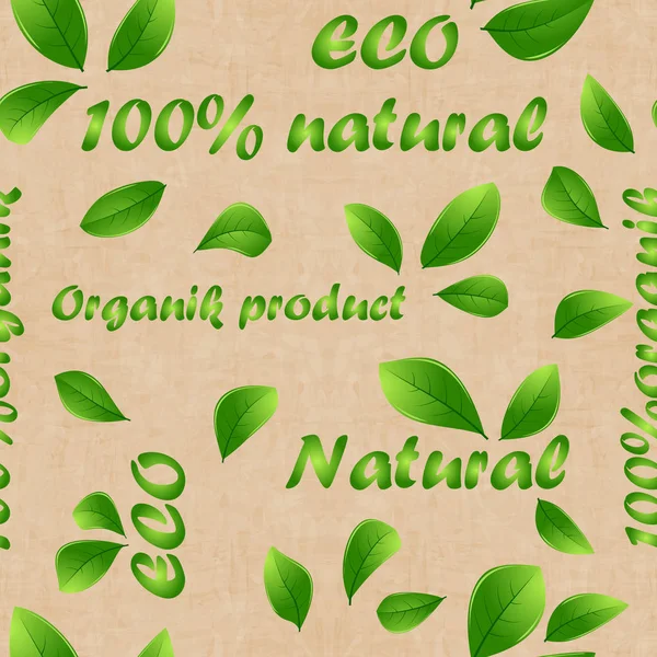 Papel Embalagem Para Produtos Orgânicos Conceito Nutrição Adequada Saudável Eco — Vetor de Stock
