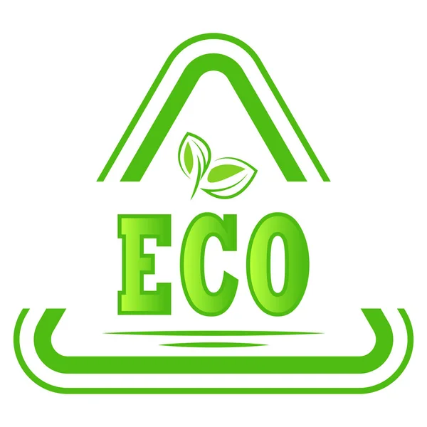 Eco vecteur vert. Icône écologique. Emballage Eco Green symbole . — Image vectorielle