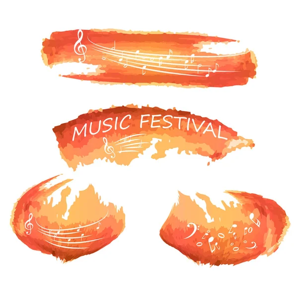 Fondo musical.Cartel del festival de música artística, concierto en vivo, c —  Fotos de Stock