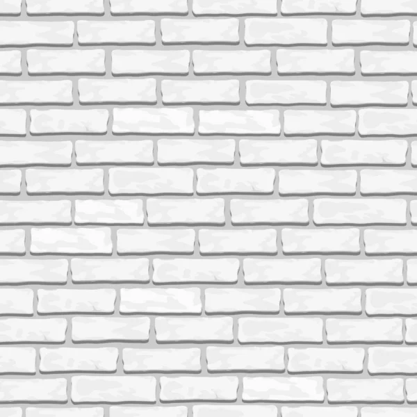 Parede de tijolo branco textura sem costura vetor illustration.brick costura — Vetor de Stock