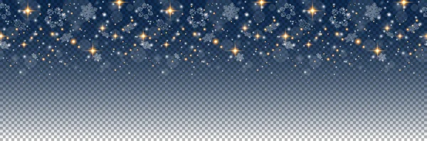 Zökkenőmentes Téli Ragyogó Dekoráció Hópelyhek Hullanak Karácsonyi Hópelyhek Konfettik Hullanak — Stock Vector