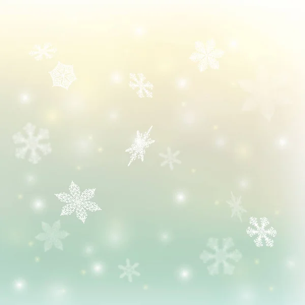 Vánoční Prapor Realistické Zářící Sněhové Pozadí Crystal Sněhová Vločka Zimní — Stock fotografie