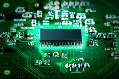  Elektronik bilgisayar donanım teknolojisi. Anakart dijital çip. Kuantum İşlemcisi .