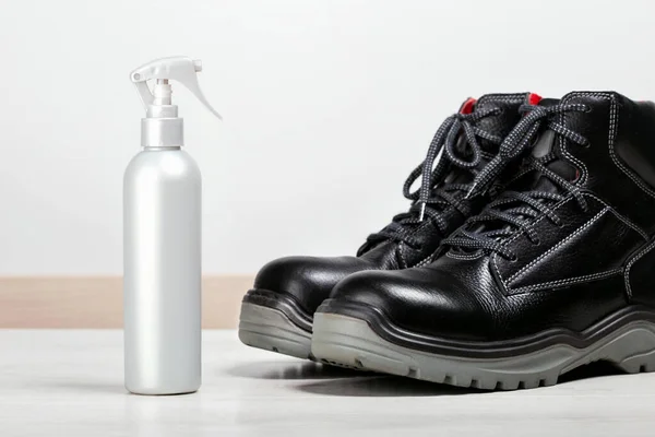 Sanitizer Gel Washing Boot Floor Factory Protect Health Viral Disease — Stock Photo, Image
