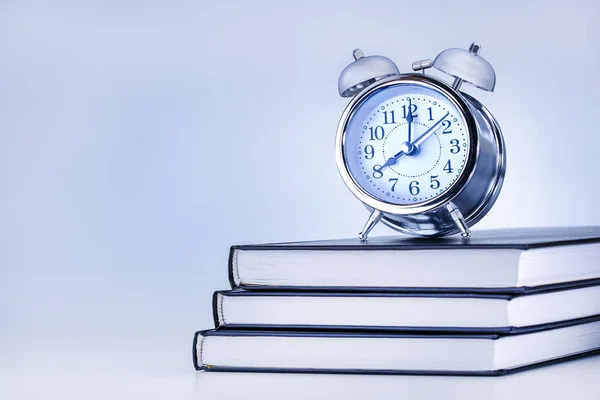 Business Office School Education Concept Alarm Clock Books — Stock Photo, Image