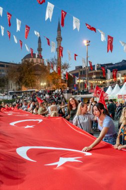 Türkiye, İstanbul 2025 Ağustos; Gaziosmanpaa Belediyesi 'nin 30 Ağustos Zafer Günü için düzenlediği etkinlikten görüntüler.