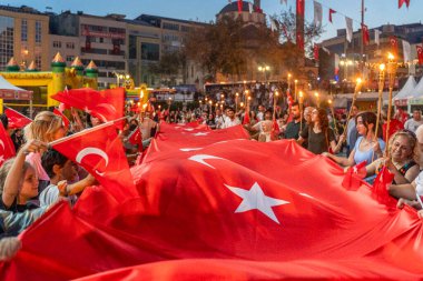 Türkiye, İstanbul 2025 Ağustos; Gaziosmanpaa Belediyesi 'nin 30 Ağustos Zafer Günü için düzenlediği etkinlikten görüntüler.