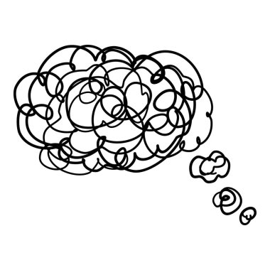 Çizgi roman balonu pop sanat simgesi, el çizimi ve özet tarzı