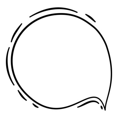 Çizgi roman balonu pop sanat simgesi, el çizimi ve özet tarzı