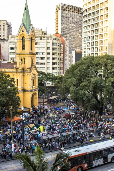 Sao Paulo Brazílie Května 2018 Tábor Rodin Zabírá Budovu Která — Stock fotografie