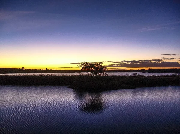 Sunset Sao Francisco River Northeastern Brazil — Stock Photo, Image