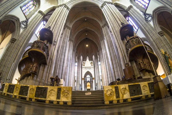 Sao Paulo Brésil Mai 2012 Vue Intérieure Cathédrale Métropolitaine Construite — Photo