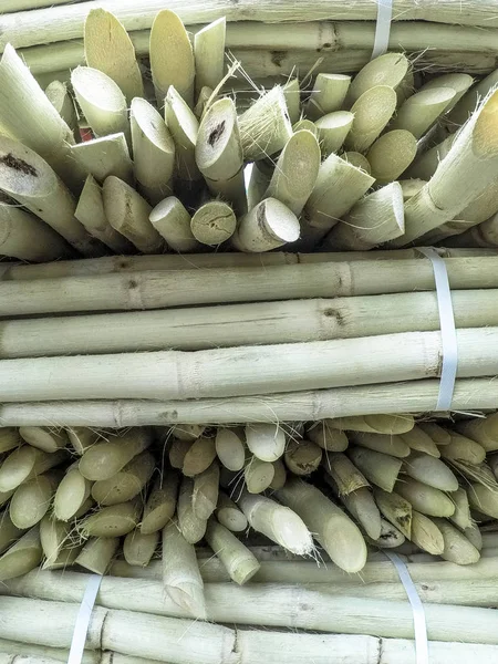 Продажа Сахарного Тростника Уличном Рынке Площади Свободы Центре Сан Паулу — стоковое фото