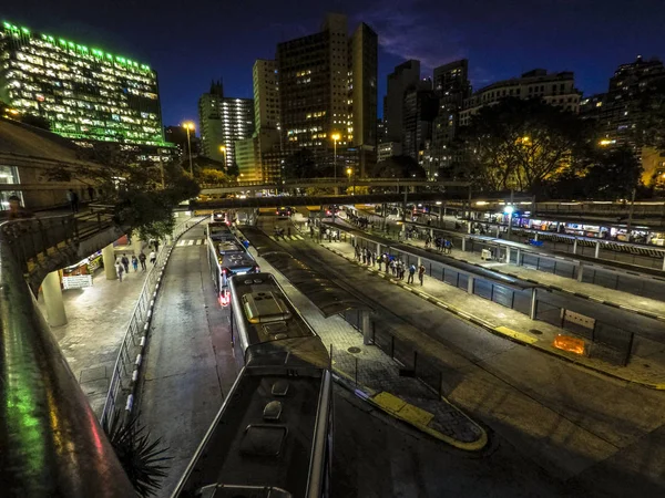 Sao Paulo Brasilien April 2018 Visa Människor Som Väntar För — Stockfoto