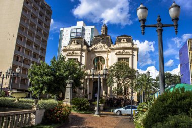 Ribeirao Preto, Sao Paulo, Brezilya, 07 Mart 2013. Rio Branco Palace, neo-klasik ve bezenerek art-nouveau özelliklerine art deco dan eğilimleri bir karışımı ile inşa. Şu anda Belediye binasının koltuğum.