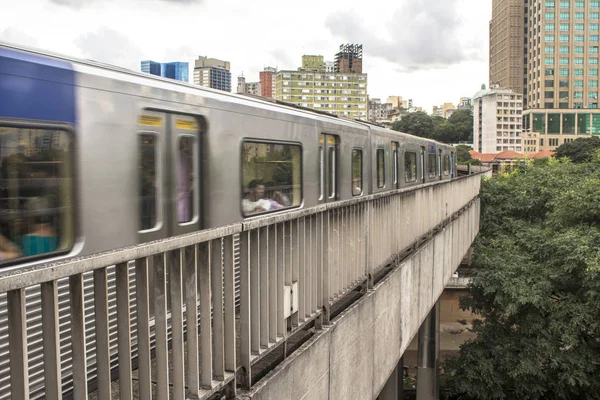 Sao Paulo Brazílie Ledna 2016 Tratě Metra Poblíž Stanice Dom — Stock fotografie