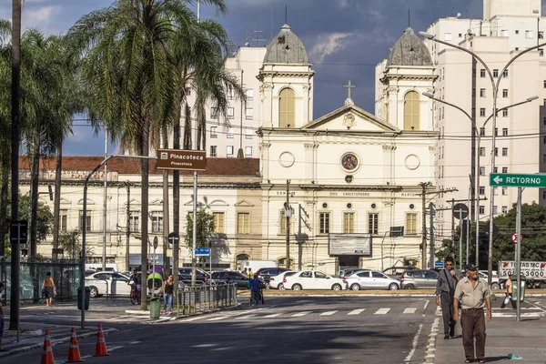 São Paulo Brasil Abril 2016 Fachada Igreja São Cristovao Avenida — Fotografia de Stock