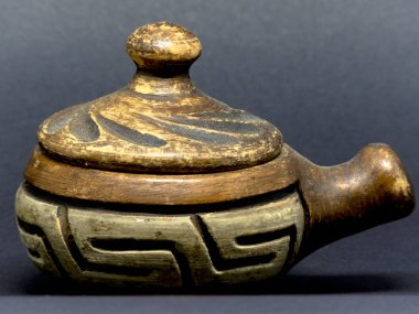 Sao Paulo, Brezilya, 08 Haziran 2018. Brezilya marajoara zanaatkarlar tarafından çamurdan yapılan el sanatları öğeleri