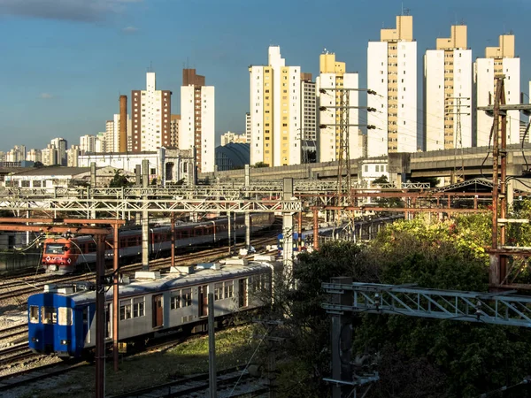 Sao Paulo Brazílie Června 2018 Vlaku Poblíž Stanice Cptm Podprsenky — Stock fotografie