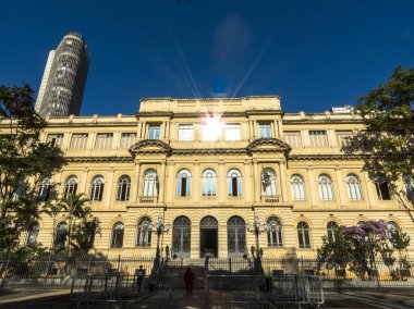Sao Paulo, Brezilya, 29 Haziran 2018. Eski Normal okul Caetano de Campos, Eğitim Bakanı Republica Meydanı, şehir Sao Paulo'devlet merkezinin cephe