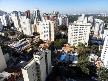 Sao Paulo, Brezilya, 29 Haziran 2018. Pinheiros nighborhood, içinde Batı bölgesi Sao Paulo manzarası.