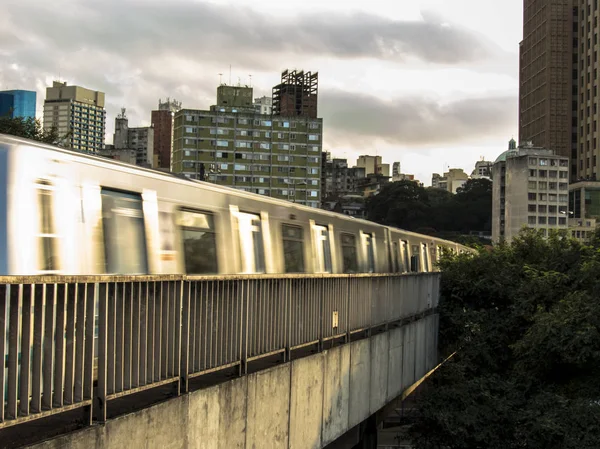 Sao Paulo Brazílie Června 2018 Tratě Metra Poblíž Stanice Dom — Stock fotografie