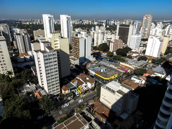 Sao Paulo Brazilië Juni 2018 Skyline Van Pinheiros Nighborhood Zone — Stockfoto