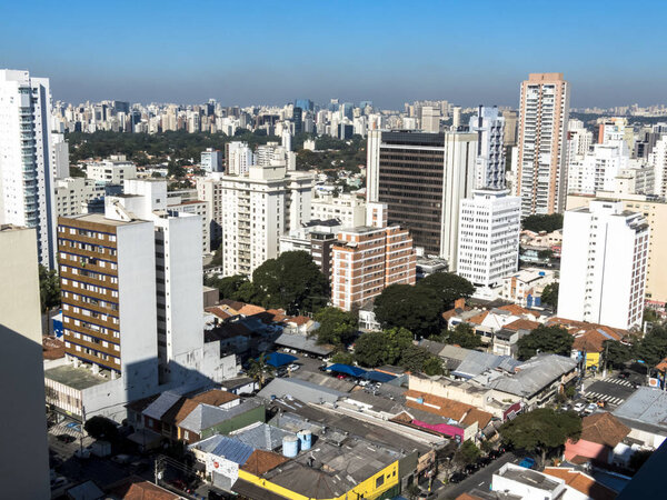Sao Paulo, Brazil, June 29, 2018. Skyline of Pinheiros nighborhood, in West zone of Sao Paulo.